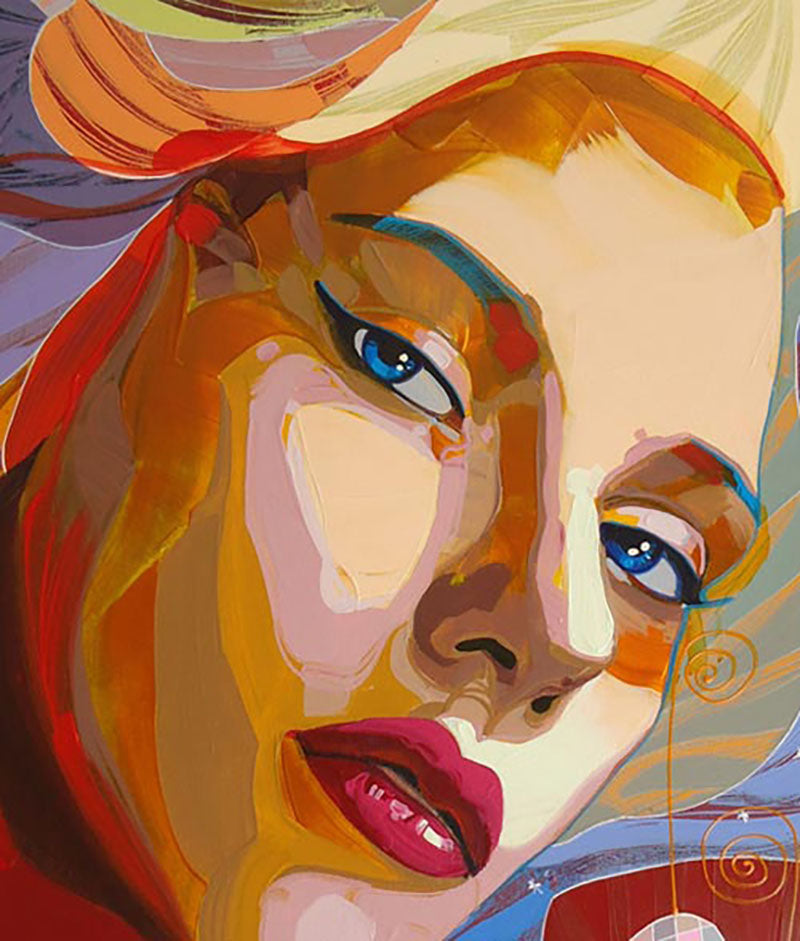 Blue Eyes, limited edition giclee on canvas by Tadeo Zavalata, 36x48 rolled.