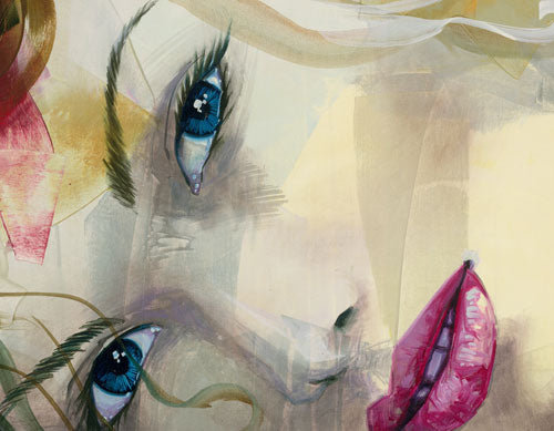 En Mis Suenon, giclee on canvas,by Andrea Palacios, 60X45 signed, unstretched.