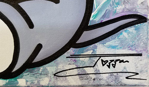 Dumbo, Original Mixed Media on canvas, hand signed by artist ,Jozza, 16x20