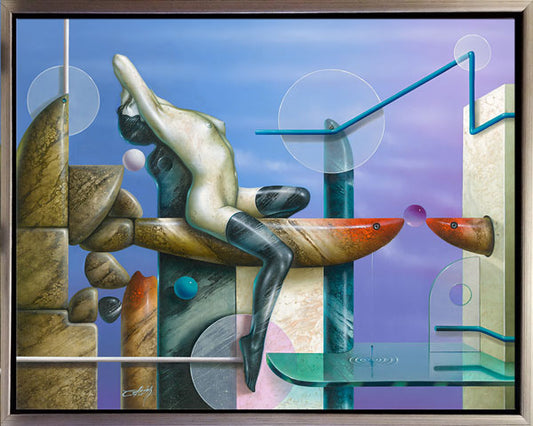 En Jinete De Los Peces, Nude Art, limited ed. giclee by Nelson Calderon 38x30