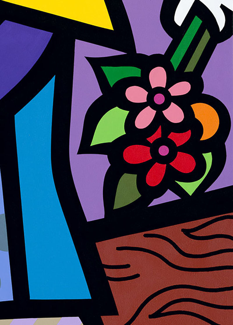 Girl First Flower, limited edition giclee on canvas, signed by Jozza, 34X30