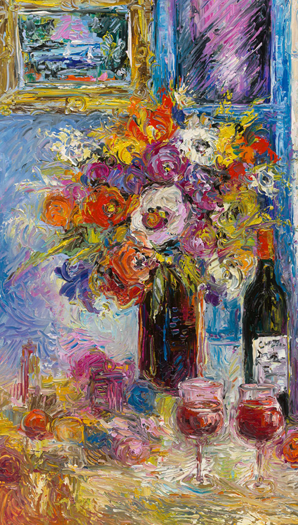 Van Gough Home, limited edition embellished giclee on canvas by Duaiv, 36x28