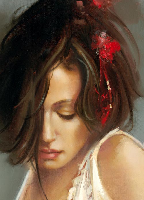 Swept Away, a piece with great detail by Ron Dicsenza, 36X54 signed.