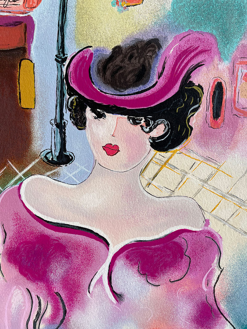 Lily, limited-edition serigraph on cotton paper by Zule, 22X43
