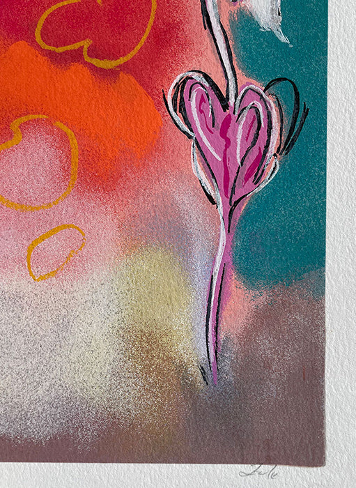 Lily, limited-edition serigraph on cotton paper by Zule, 22X43