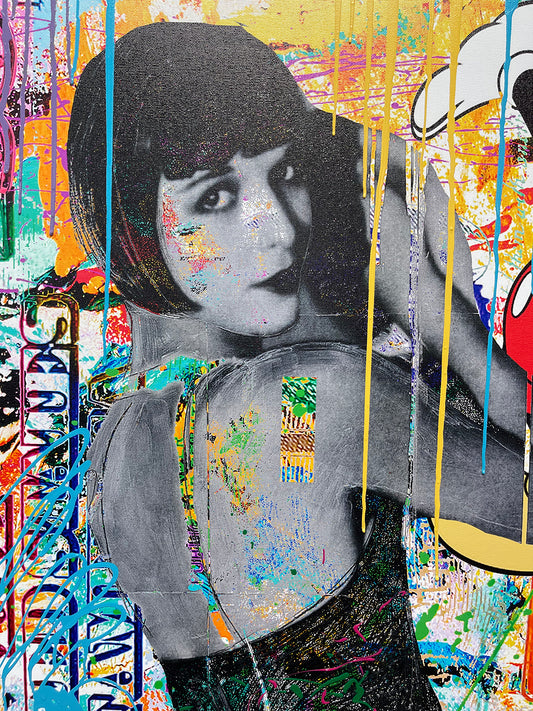 Homecomming, original mixed media on canvas by Oliver Neilson, 32x60