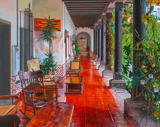 Coconut Grove Patio, limited edition giclee on canvas by William Mason, 48x36