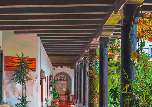 Coconut Grove Patio, limited edition giclee on canvas by William Mason, 48x36