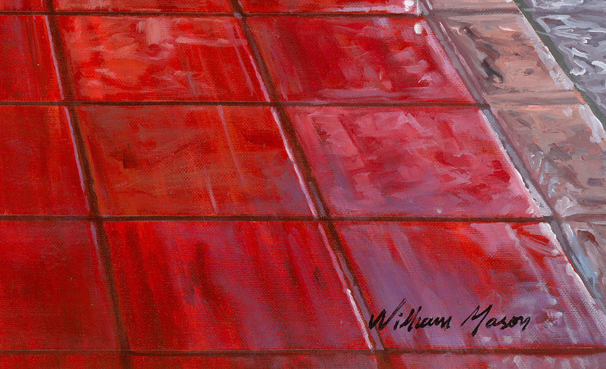 Coconut Grove Patio, limited edition giclee on canvas by William Mason, 48x36
