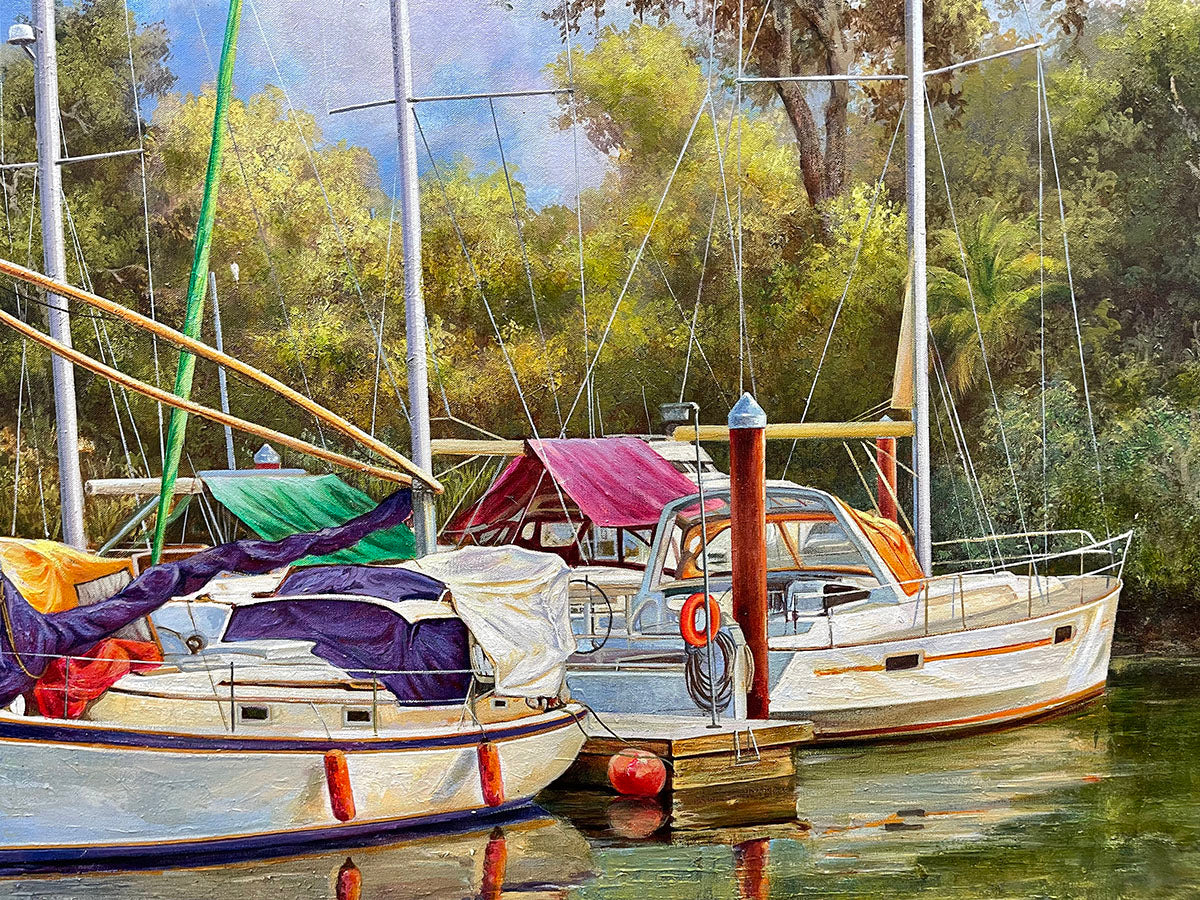 Into the Cove, limited edition giclee on canvas by Paul Wren, 45x30