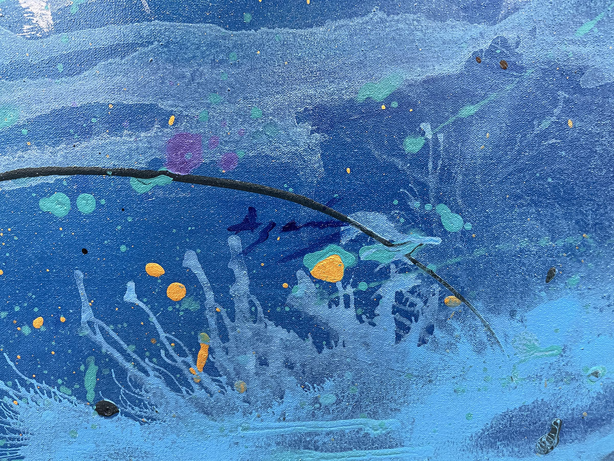 Levantate y brilla, limited edition giclee on canvas by Azarian, 48x32