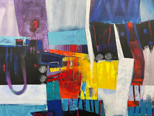 Comunidad, limited edition giclee on canvas by Claudio Chunga, 48x48