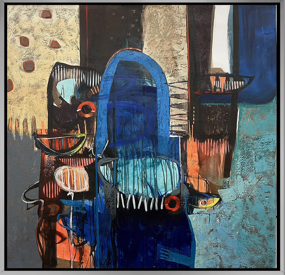 Mejor Juntos, limited edition giclee on canvas by Claudio Chunga, 48x48