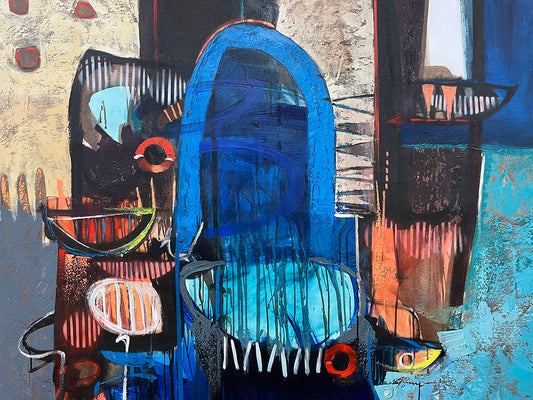 Mejor Juntos, limited edition giclee on canvas by Claudio Chunga, 48x48