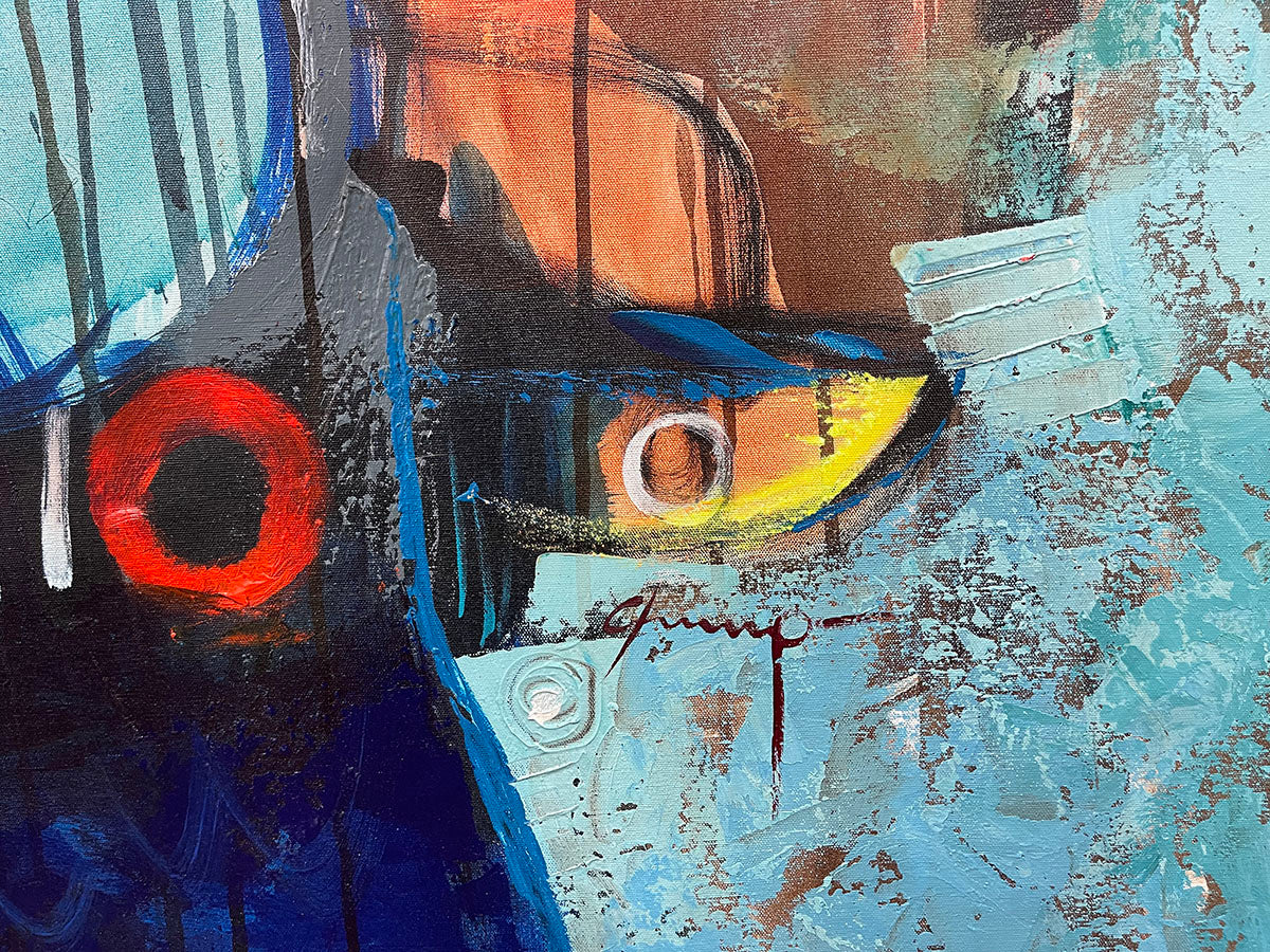 Mejor Juntos, limited edition giclee on canvas by Claudio Chunga, 48x48