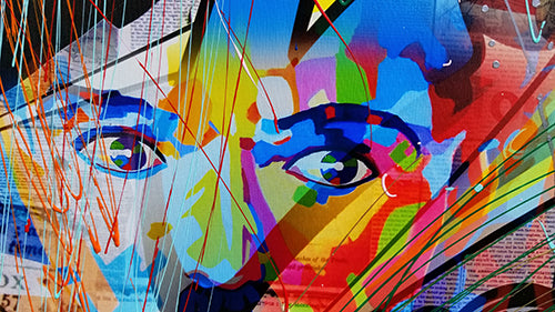 Give the one you love wings, original mixed media by Oliver Neilson, 60x38