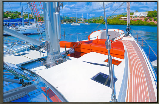 Caribbean Blue, limited edition on canvas by William Mason, 53x32