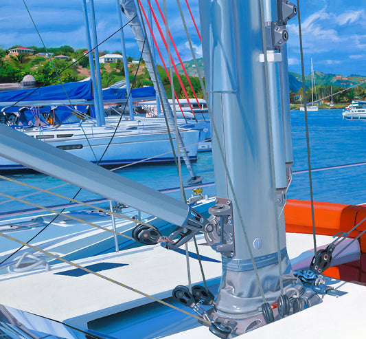 Caribbean Blue, limited edition on canvas by William Mason, 53x32