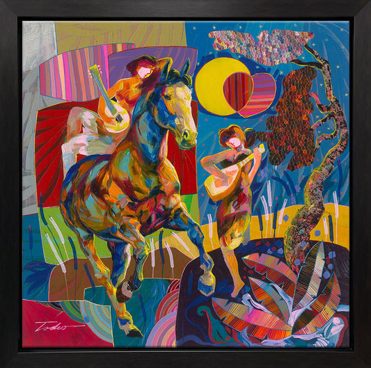 By My Side, Canvas Painting by Tadeo Zavaleta, 32x32 streched and framed