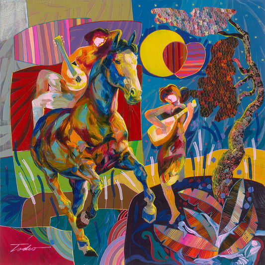 By My Side, Canvas Painting by Tadeo Zavaleta, 32x32 streched and framed