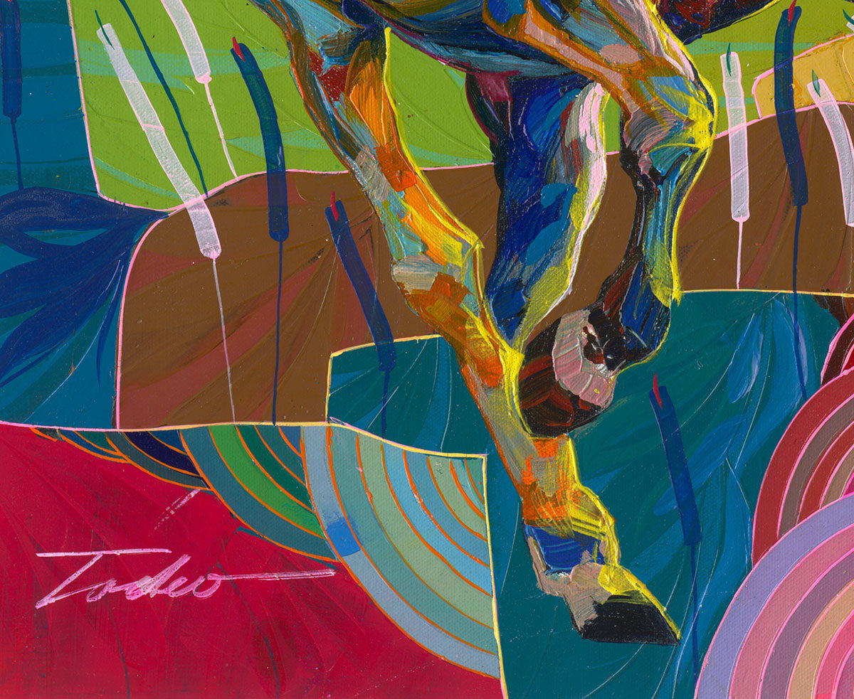 By My Side, Canvas Painting by Tadeo Zavaleta, 32x32 streched and framed