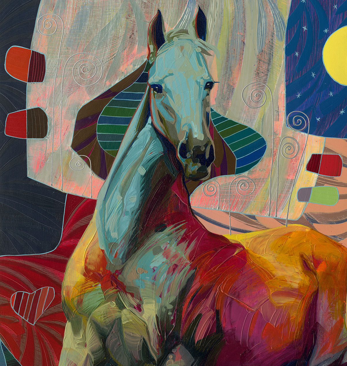 Calming, Canvas Painting by Tadeo Zavaleta, 32x32 streched and framed