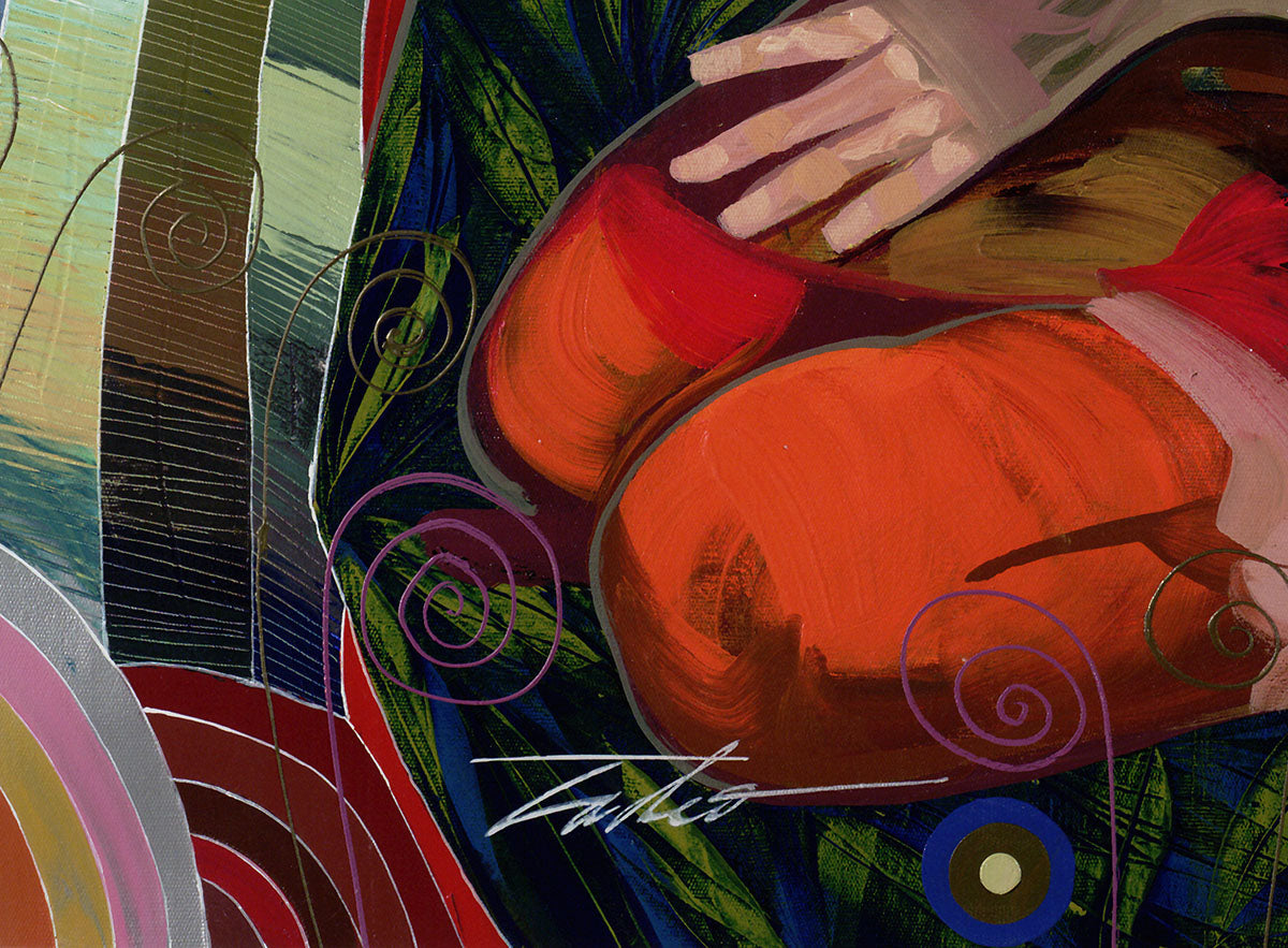 Conselo De Amore, Canvas Painting by Tadeo Zavaleta, 32x32 streched and framed