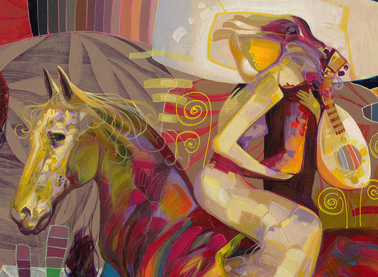 No Me Dejes Ir, Canvas Painting by Tadeo Zavaleta, 32x32 streched and framed