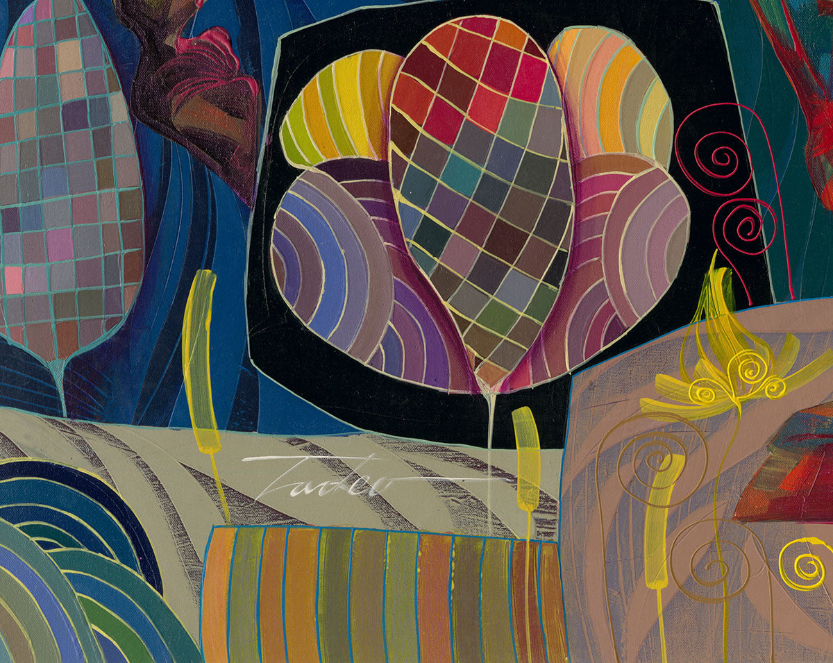 No Me Dejes Ir, Canvas Painting by Tadeo Zavaleta, 32x32 streched and framed