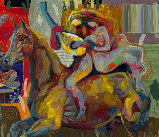 The Woman You Love, Canvas Painting by Tadeo Zavaleta, 32x32 streched framed