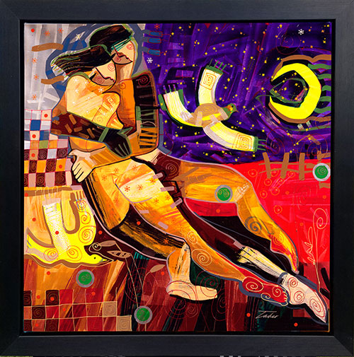 April, Canvas Painting by Tadeo Zavaleta, 32x32 streched and framed