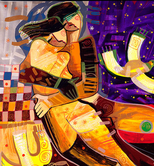 April, Canvas Painting by Tadeo Zavaleta, 32x32 streched and framed