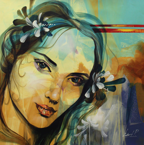 Andalucia, giclee on canvas, signed by Andrea Palacios, 54X54 unstretched