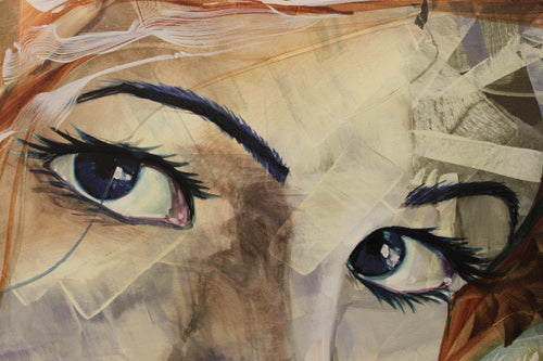 Angela, giclee on canvas, signed by Andrea Palacios, 54X54, unstretched.