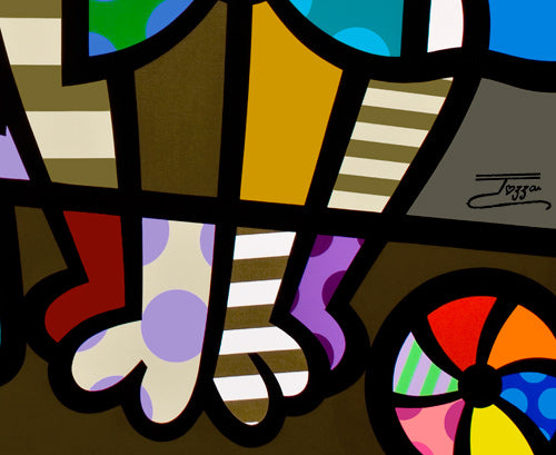 Best Friends, limited edition giclee on canvas, Jozza 32X34 signed, un-stretched