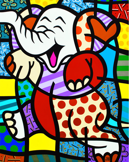 Elephant, limited edition giclee on canvas, signed by Jozza, 30X38 un-stretched.