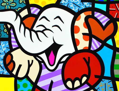 Elephant, limited edition giclee on canvas, signed by Jozza, 30X38 un-stretched.