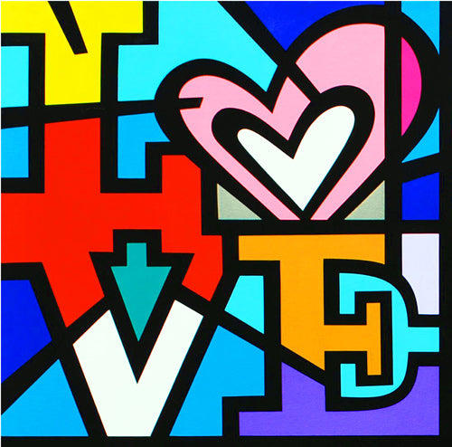 Four Loves, limited edition giclee on canvas, Jozza, 30X30 signed, un-stretched