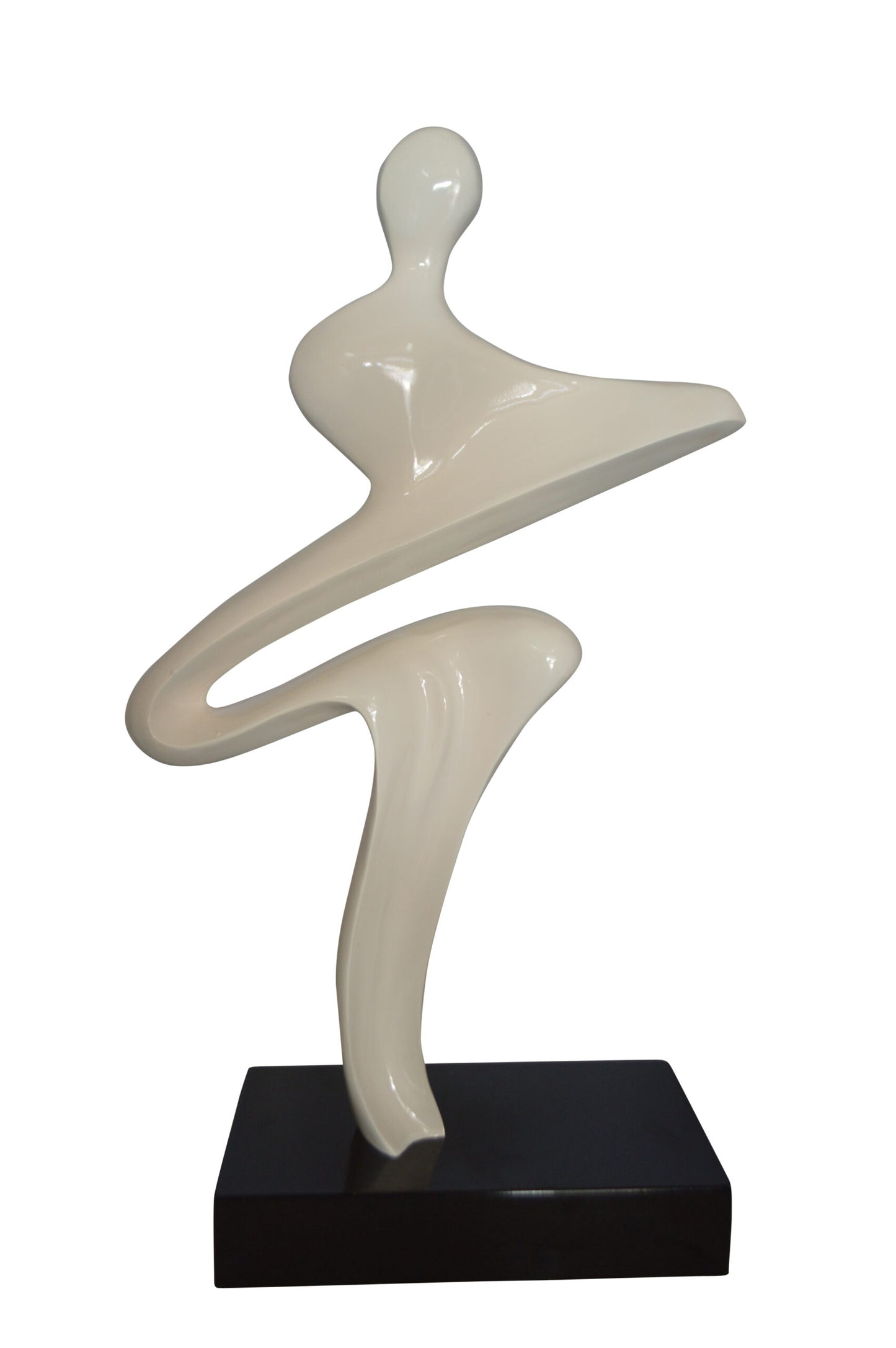 Modern Art Windy Day Resin Statue - Size: 15"L x 6"W x 24"H.