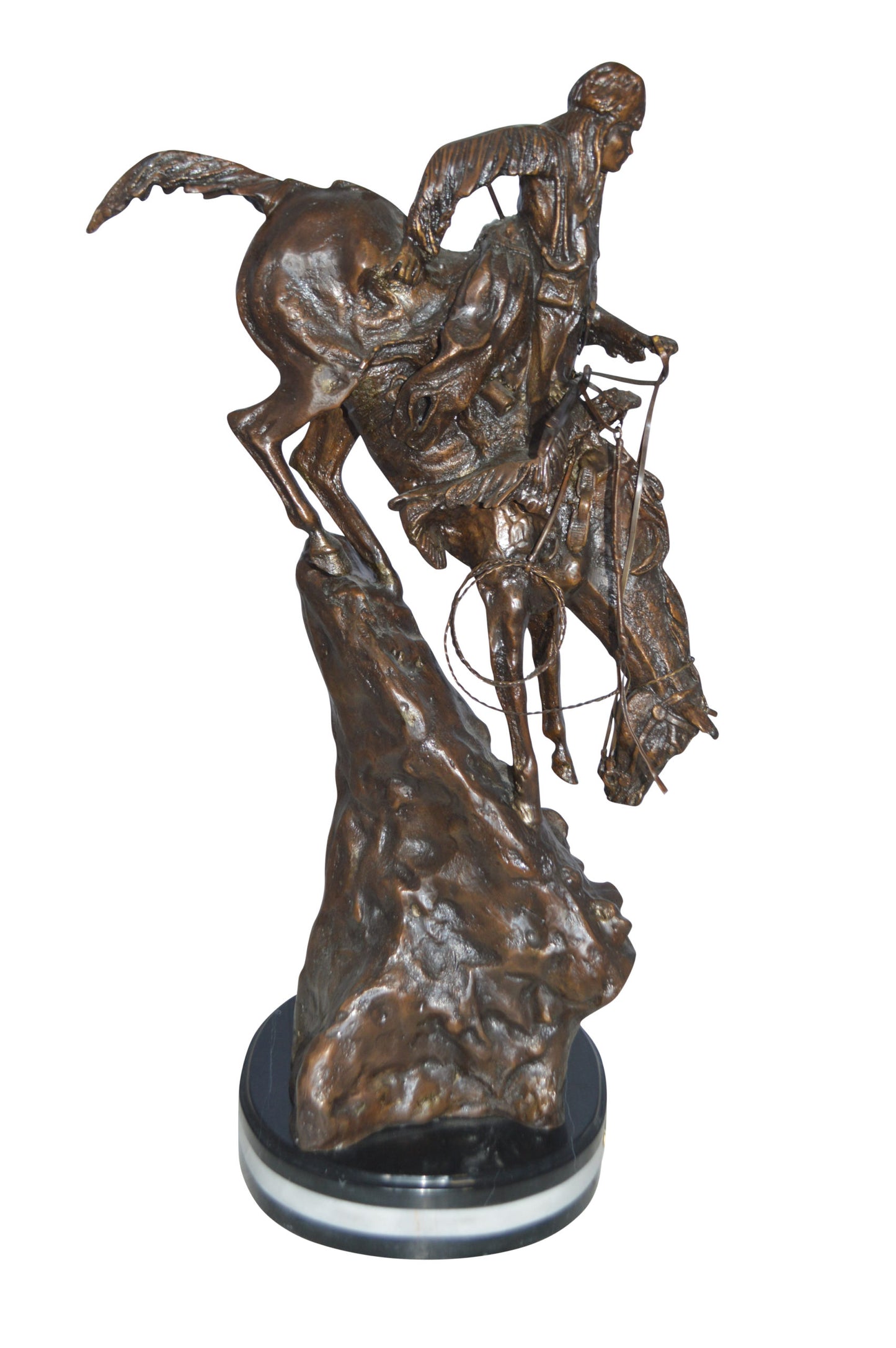 Mountain Man by Remington Bronze Statue - Size: 11"L x 11"W x 30"H.