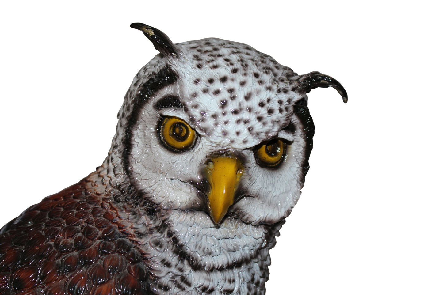 Owl Bronze Statue - Size: 12"L x 6"W x 12"H.