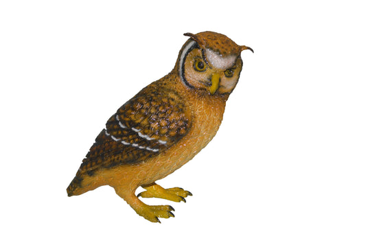 Owl Standing Bronze Statue - Size: 13"L x 7"W x 11"H.