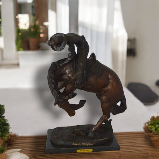 Rattlesnake by Remington Bronze Statue - Size: 16"L x 13"W x 22"H.