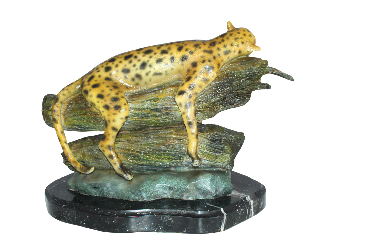 Resting Tiger Bronze Statue - Size: 16"L x 12"W x 13"H.