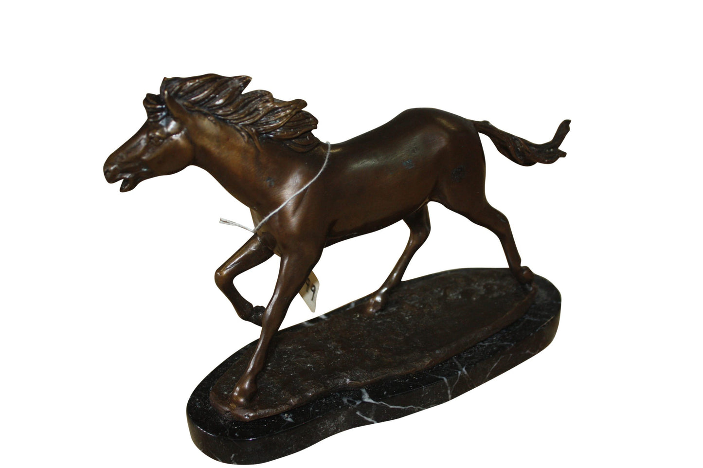 Running horse - Bronze Statue - Size: 12"L x 4"W x 8"H.
