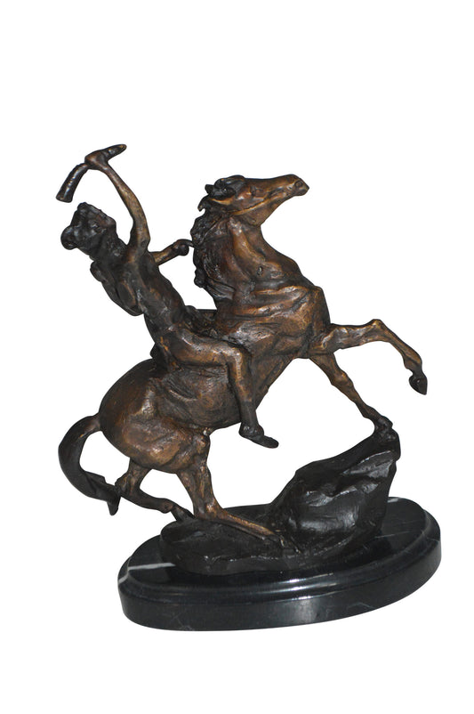 Scalp By Remington Bronze Statue - Size: 3"L x 7"W x 10"H.