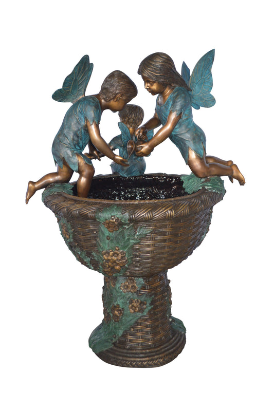 Three Ferries on Fountain Bronze Statue -  Size: 41"L x 38"W x 55"H.