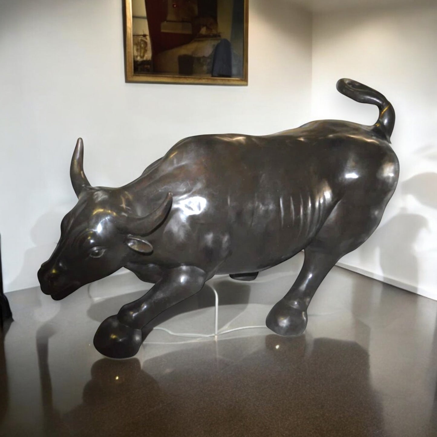 Wall street Bull - large Bronze Statue -  Size: 22"L x 50"W x 33"H.