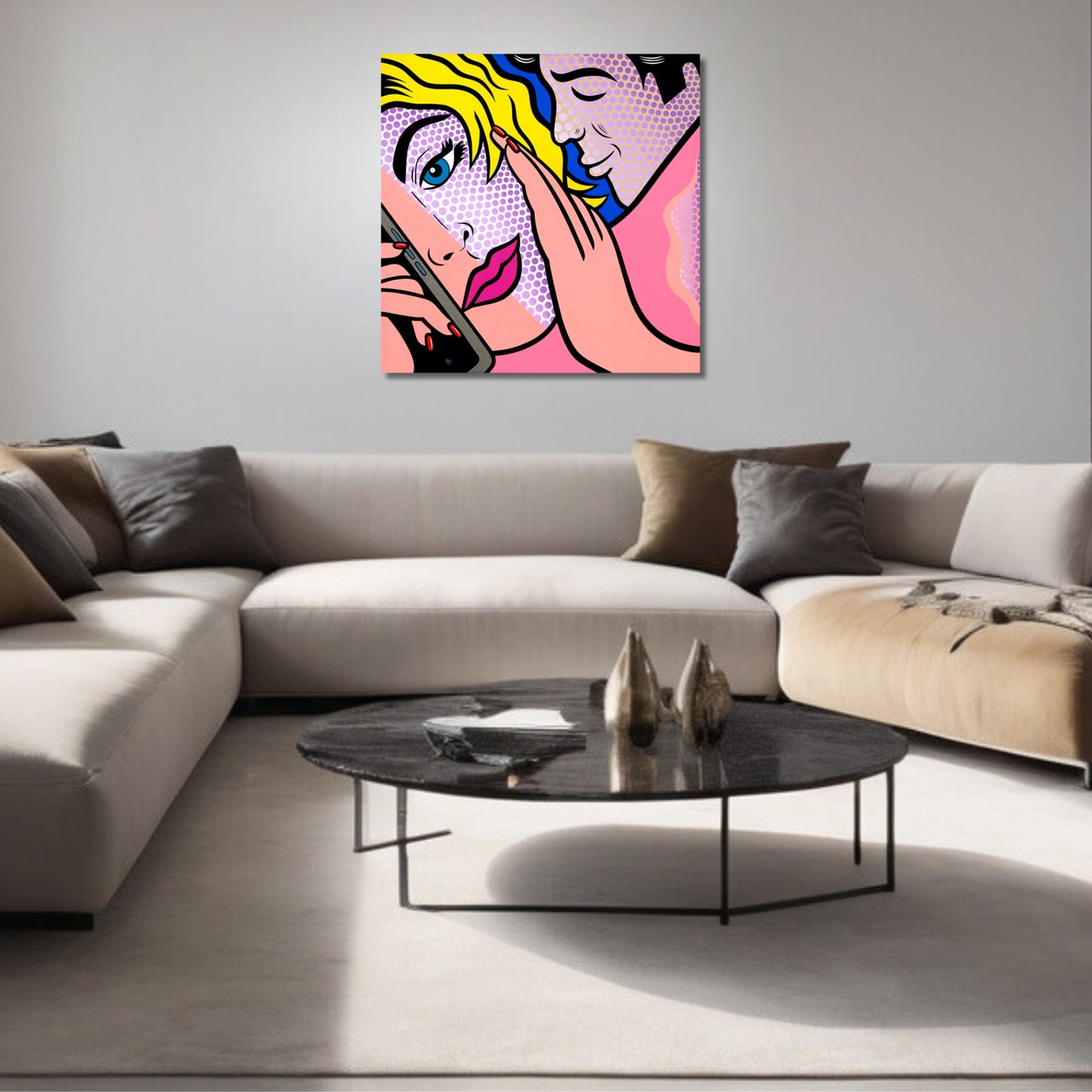 Whisper, Acrylic Painting, Stretched Canvas, Wall Art by Jozza 48" x 48" x 1"