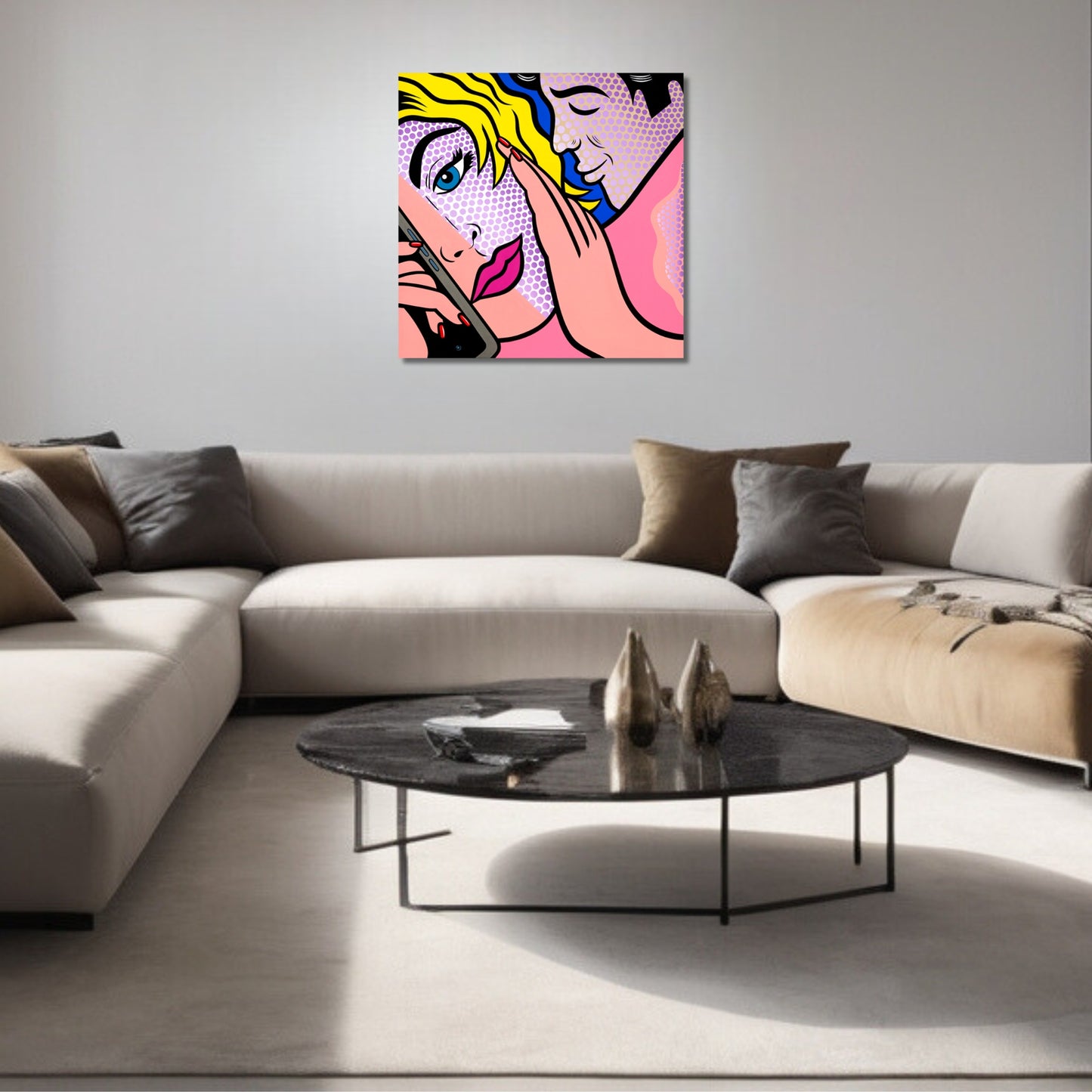 Whisper, Acrylic Painting, Stretched Canvas, Wall Art by Jozza 40" x 40" x 1"